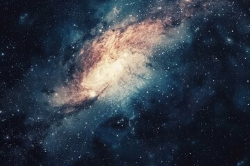 Wall Mural - Stunning view of a galaxy with brilliant clusters of stars, showcasing the beauty and vastness of the universe.