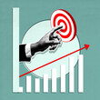 © Leo Lintang - Businessman pointing at target with growing chart representing business success