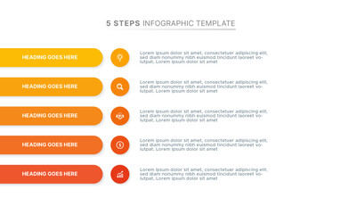 Wall Mural - Modern Infographic Design Template with Five Options