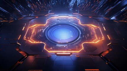 abstract future with futuristic textures flat design top view scifi theme animation vivid