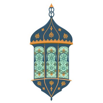 illustration vector Islamic lanterns, minimalist style. isolated white background,