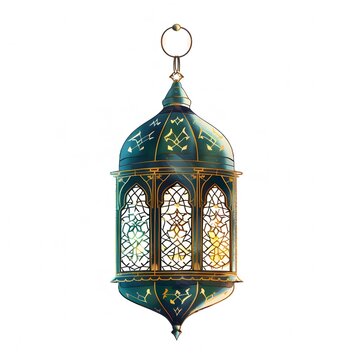 illustration vector Islamic lanterns, minimalist style. isolated white background,