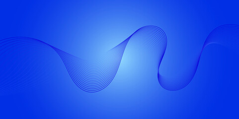 Poster - abstract wave line colorful background.