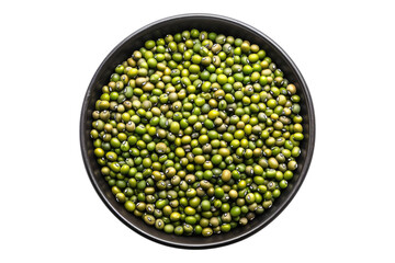 Wall Mural - Mung beans in a bowl isolated on transparent background