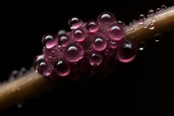 Sticker - Macro Photography of Dew Drops on a Plant