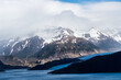 © Goldilock Project - Impressive outlook on Grey Glacier from Paine Grande to Refugio Grey, along lake grey in Torres Del Paine national park, Patagonia, Chile.