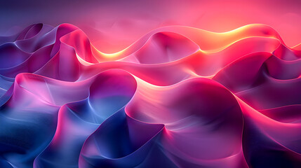 Poster - Mesmerizing Minimalist Luxury Neon Wave Backgrounds with Soft Diffused Lighting and Sophisticated Color Palette  Captivating Digital Art Perfect for Websites Presentations and Graphic Design Projects