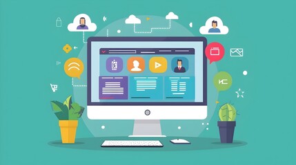 Poster - Online Tools on Computer Screen for Productive Digital Workspace