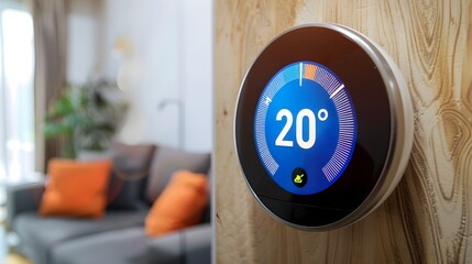 Aufkleber - Smart Thermostat Automatically Adjusting Home Temperature for Comfort and Efficiency