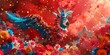 © Putra - Vibrant Macaw Celebration in a Floral Fantasy Wonderland