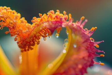 Canvas Print - Flower in macro photography. Close-up.