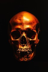 Poster - a gold skull