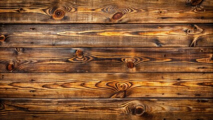 Wall Mural - A rustic wooden background featuring a weathered plank texture with visible knots and cracks in a warm, earthy brown tone.