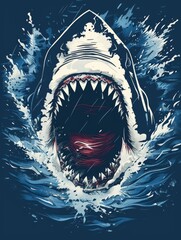 Great White Shark Attacking