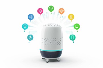 Wall Mural - AI-powered device, like a smart speaker or a robotic assistant.