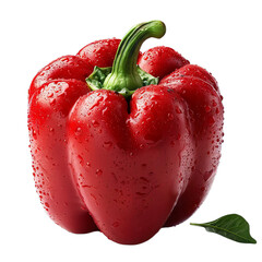 Wall Mural - Detailed cutout of a A red bell pepper isolated 