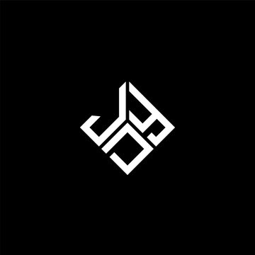JDY letter logo design on black background. JDY creative initials letter logo concept. JDY letter design.