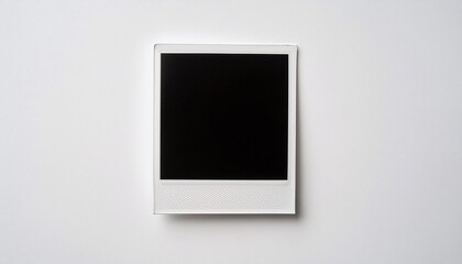 Poster - A single instant photo frame on pure empty white background, mockup