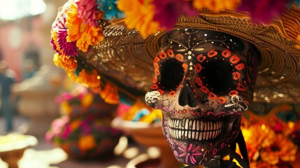 song sung by a decorated sugar skull (calavera) welcoming the spirits back to the world of the living