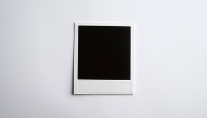 Poster - A single instant photo frame on pure empty white background, mockup