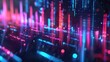 © banthita166 - Futuristic Stock Analysis with Virtual Holographic Graphs in Neon Lit Business Environment