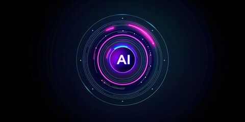 A logo design representing the concept of artificial intelligence and advanced technology.