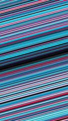 Aufkleber - colorful straight narrow stripes on a black background. Media. Narrow spreading strings. Vertical video.
