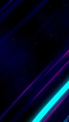  - Abstract glowing lines background. Media. Blue and pink flashing rays. Vertical video.