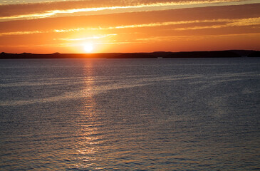 Sticker - Panoramic view on Lake Naeer at sunrise, Abu Simbel, Egypt