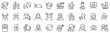 © SkyLine - Set of 30 outline icons related to sickness, illness, disease. Linear icon collection. Editable stroke. Vector illustration