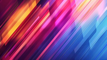 Aufkleber - Abstract geometric lines, bright colors, modern background, ample copy space, clean design