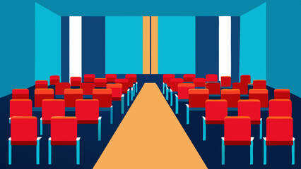 Wall Mural - conference hall with chairs Vector Illustration 