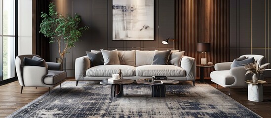 Aufkleber - beautiful rug to make your home more elegant. with copy space image. Place for adding text or design