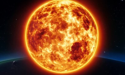 Wall Mural - sun in space