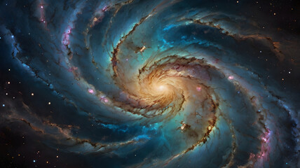 Wall Mural - abstract spiral galaxy