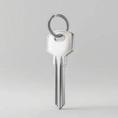 Close up of lock and keys on blank background