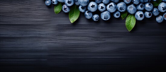 Aufkleber - Top view of fresh and delicious blueberries creating a copy space image.
