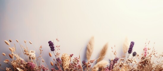 Aufkleber - The image shows dried flowers with copy space.