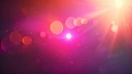 Poster - An overlay of bold lens flare over a retro-futuristic gradient background evoking nostalgia and technological advancement.