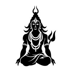 Wall Mural - lord shiva logo icon Vector Illustration 