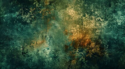 Sticker - Abstract grunge background texture with green and brown colors