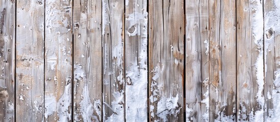 Aufkleber - background of wooden planks in the winter, natural wood texture. with copy space image. Place for adding text or design