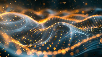 Poster - an abstract background with a dynamic wave. connecting background. abstract wave. stock. 3d renderin
