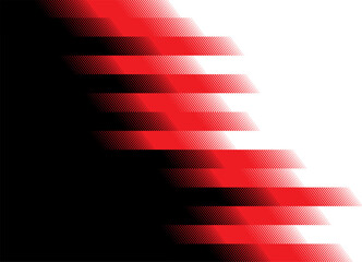 Poster - Vector transition from black to white from abstract striped stripes. Abstract red and black background from lines