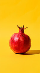 Poster - Pomegranate on yellow background