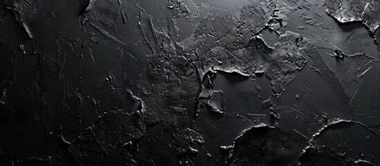 Aufkleber - A wall with a textured black surface featuring shadowed edges, suitable for a copy space image.