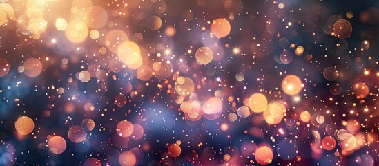 Poster - Festive Christmas-themed abstract bokeh background with copy space image.
