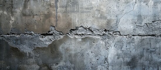 Wall Mural - Background of a concrete wall with a textured gray surface, suitable for placing images with copy space.