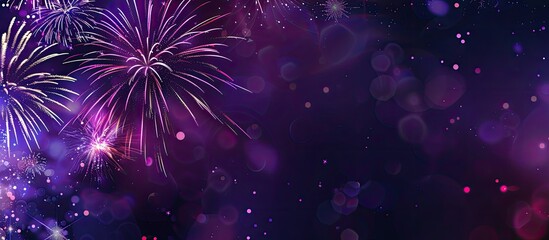 Poster - Abstract holiday background with New Year fireworks and space for text or images. image with copy space