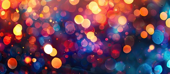 Poster - Colorful background with defocused lights ideal for a copy space image.